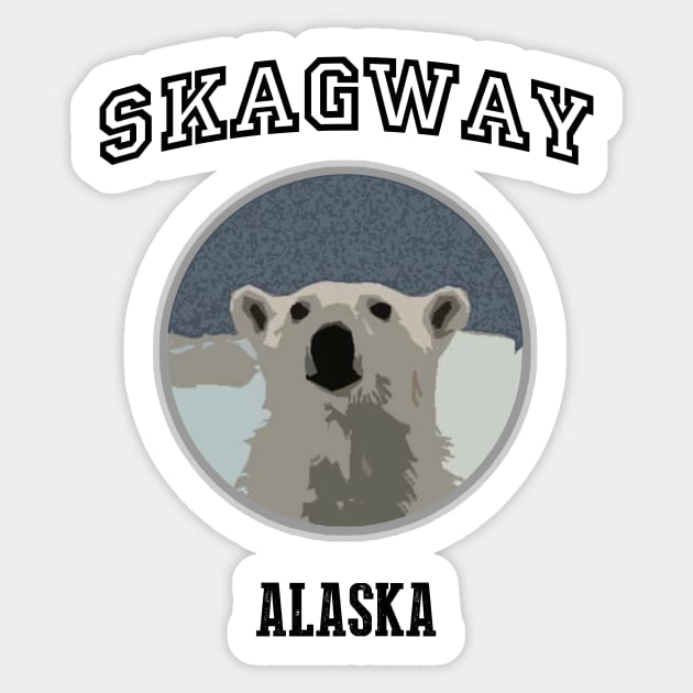 Skagway Friendly Bear Sticker by dejava